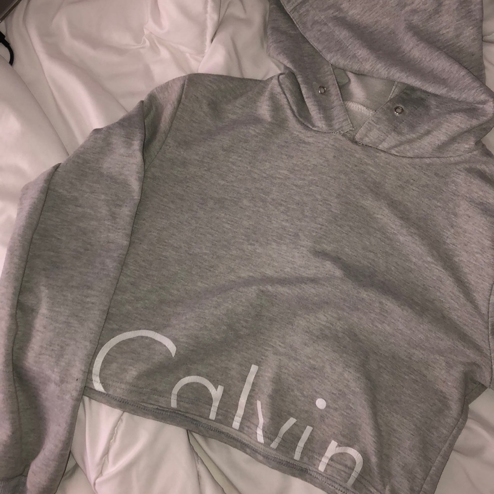 calvin klein cropped hoodie